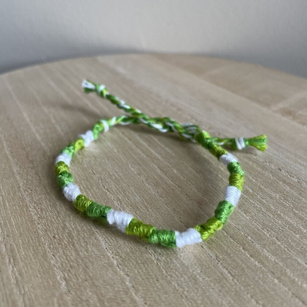 Marnie Bracelet, anklet, trendy, comfortable, tie, embroidery thread, woven, gif